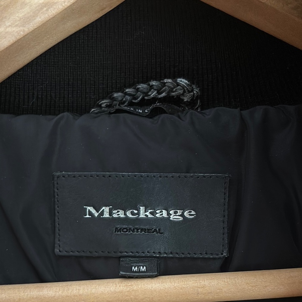 Mackage Women's Black Fur-Trimmed Jacket - Picture 9 of 14